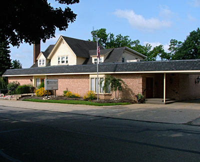 The funeral home exterior
