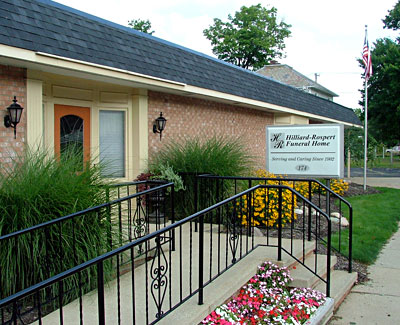 Exterior funeral home sign